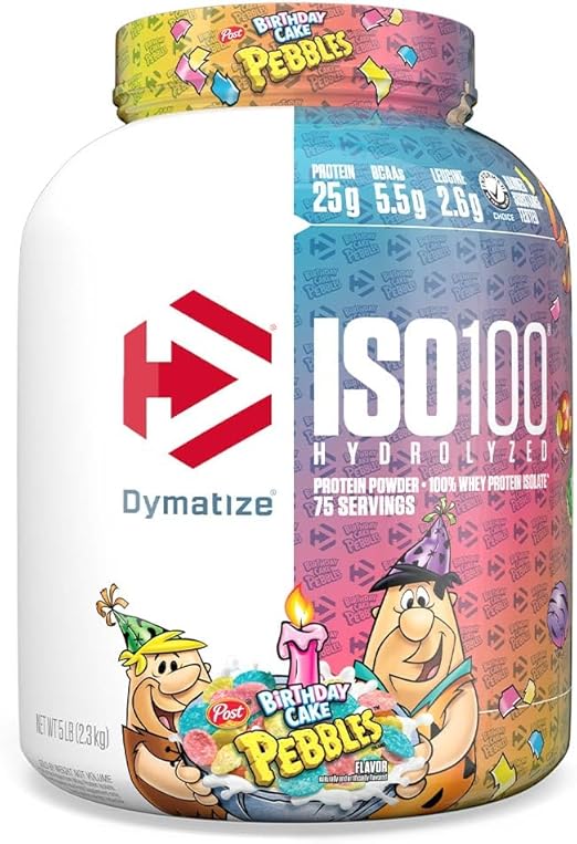 Dymatize ISO 100 0 Carb Whey Birthday Cake, 5 lb