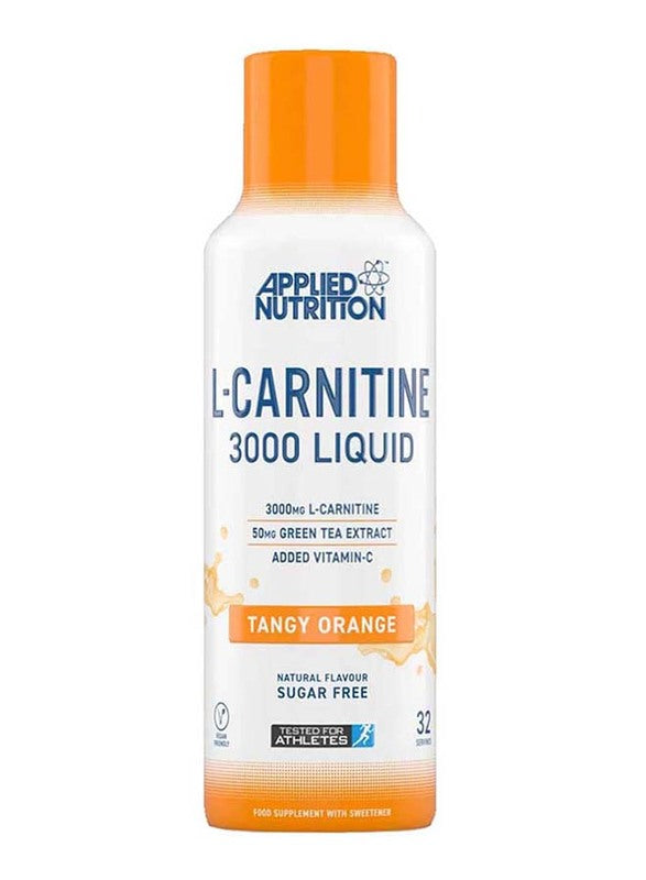 Applied Nutrition L Carnitine Liquid, 3000 mg, 32 Servings, Tangy Orange