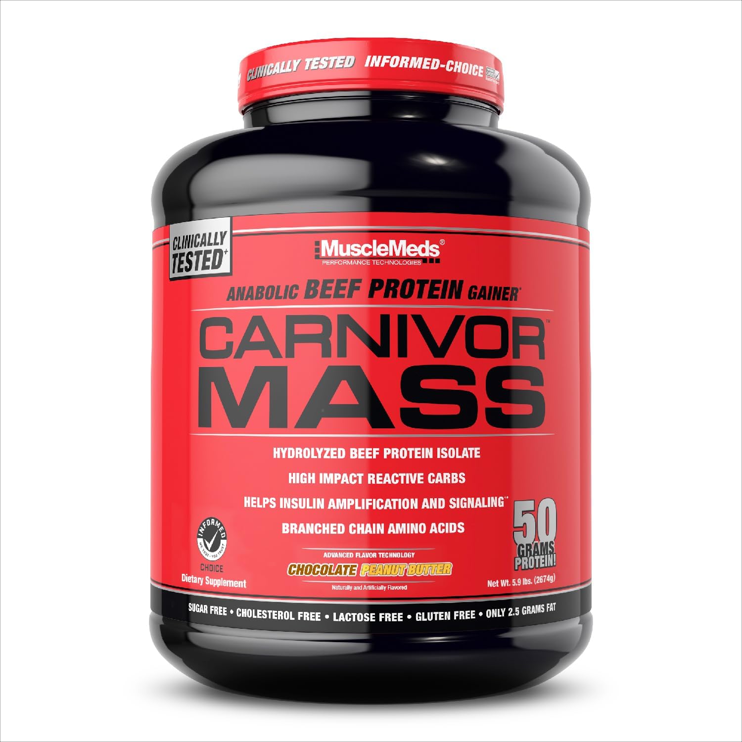 MuscleMeds Carnivor Mass Anabolic Beef Protein Gainer | 6 Pounds