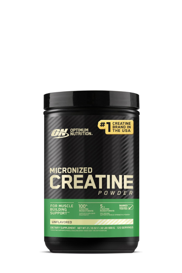 Optimum Nutrition (ON) Micronized Creatine Monohydrate Powder - Unflavored, 600 Grams, 120 Servings