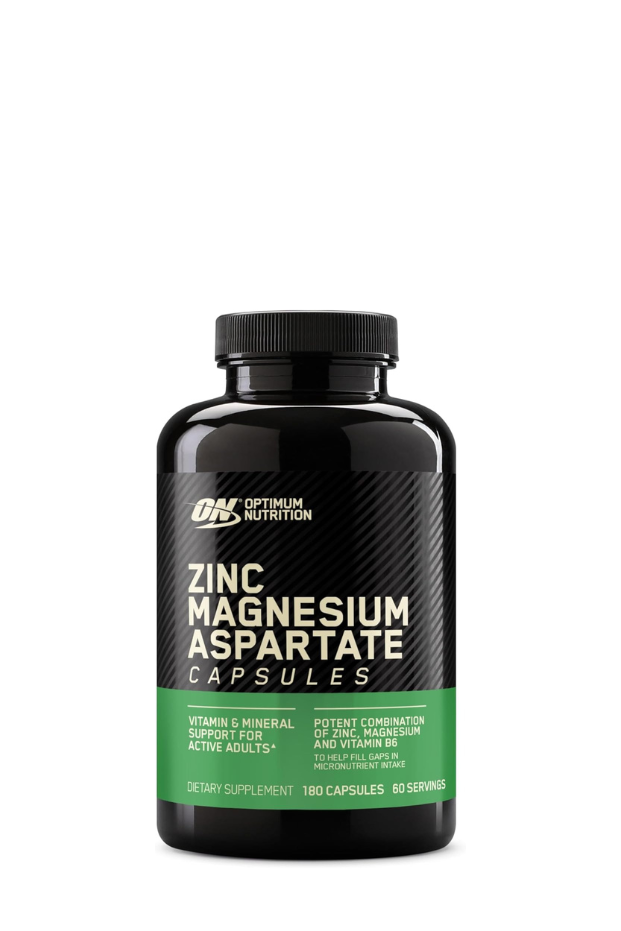 Optimum Nutrition (ON) ZMA Zinc for Immune Support, Muscle Recovery and Endurance Supplement for Men and Women, Zinc and Magnesium Supplement - 180 Capsules