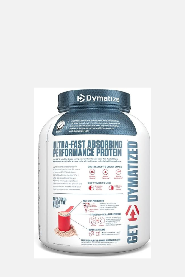 Dymatize ISO 100 Carb Whey Gourmet Chocolate, 5 lb