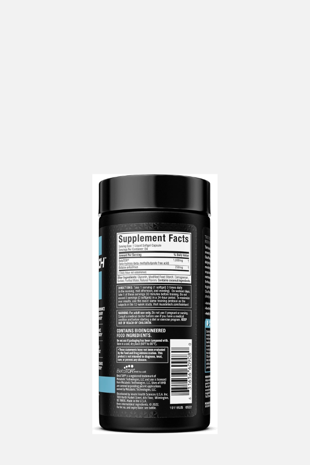 Muscletech Clear Muscle HMB Free Acid Highest Grade HMB Supports Muscle Strength & Recovery with 1000mg Betator,Liquid Softgels 84 count