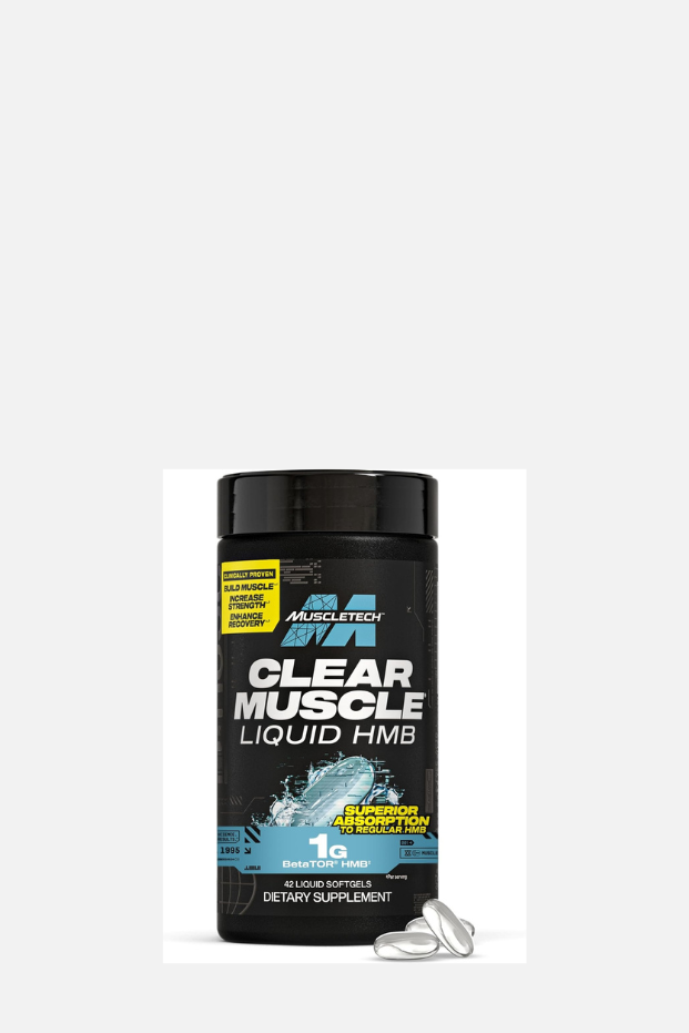 Muscletech Clear Muscle HMB Free Acid Highest Grade HMB Supports Muscle Strength & Recovery with 1000mg Betator,Liquid Softgels 84 count