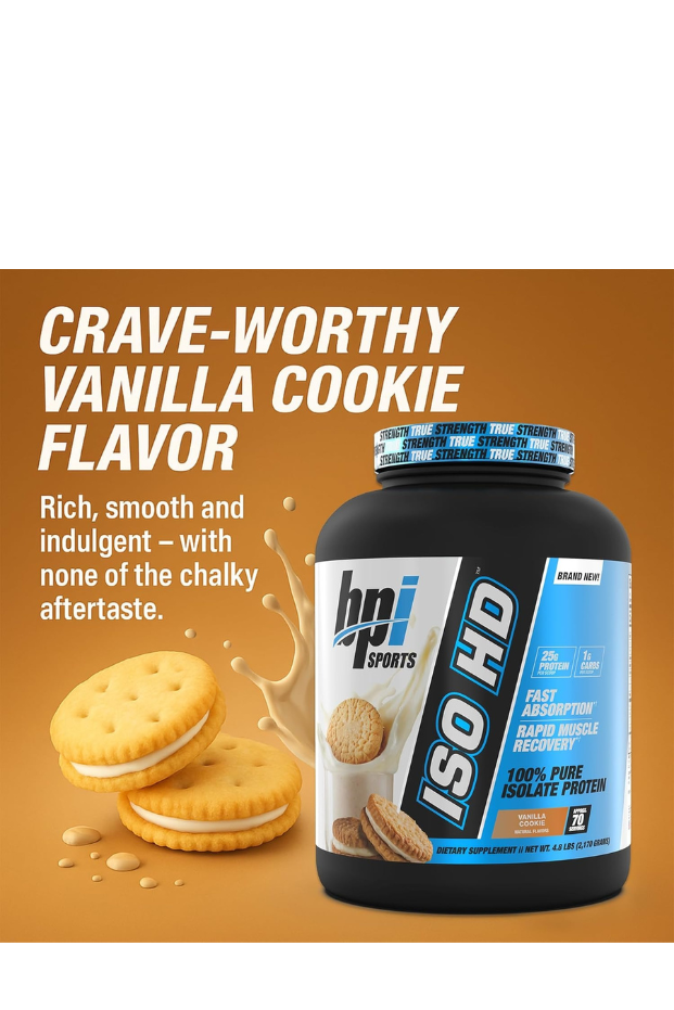 BPI Sports ISO HD Whey Protein Isolates Muscle Growth, 4.8 lb