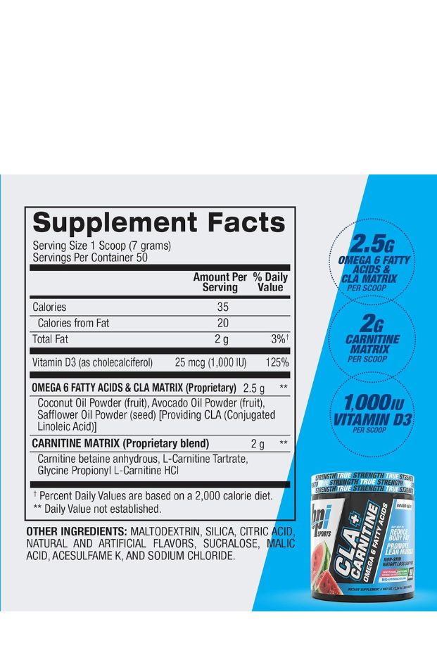 BPI Sports CLA+Carnitine–Conjugated Linoleic Acid–Weight Loss Formula