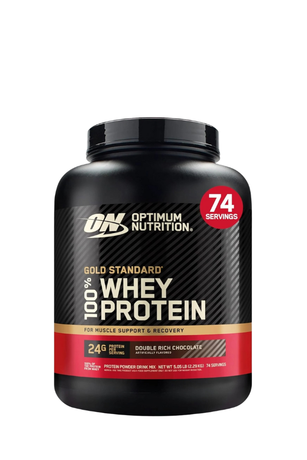 Optimum Nutrition Gold Standard 100% Whey Protein, Double Rich Chocolate,5lbs