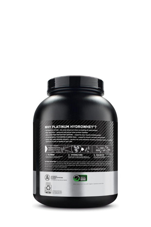 Optimum Nutrition (ON) Platinum Hydrowhey Protein Powder, 30 Grams of Protein for Muscle Support, 100% Hydrolyzed Whey Protein Isolate Powder - Turbo Chocolate, 3.61 Lbs, 40 Servings (1.64 KG)