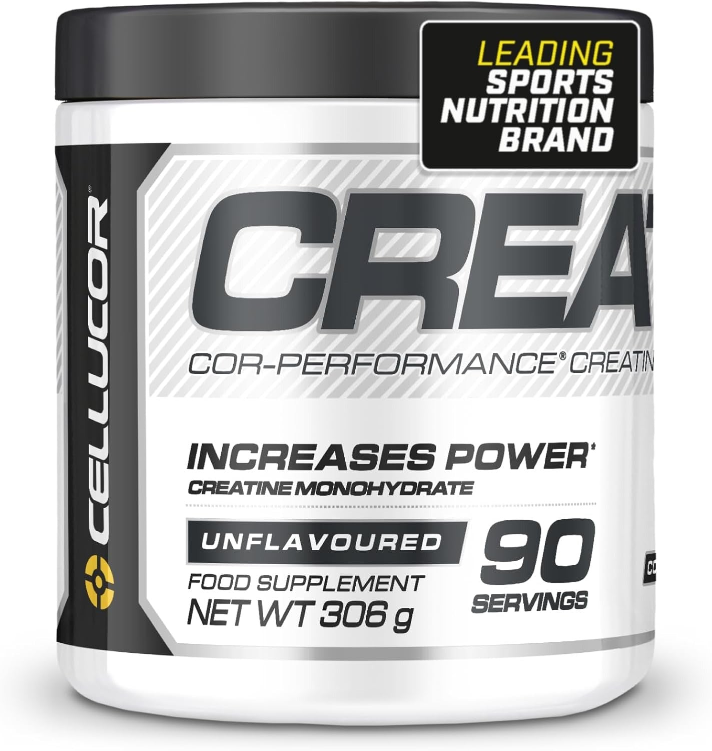 Cellucor Cor-Performance Creatine Monohydrate Powder Micronized for Increased Absorption | Creatine Monohydrate for Bodybuilding | Vegan Creatine Powder for Sport Flavorless | 90 Servings | 306 g