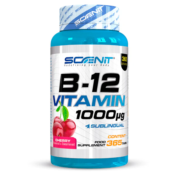 B12 Vitamin 1000 µg - 365 sublingual tablets - Cherry flavor